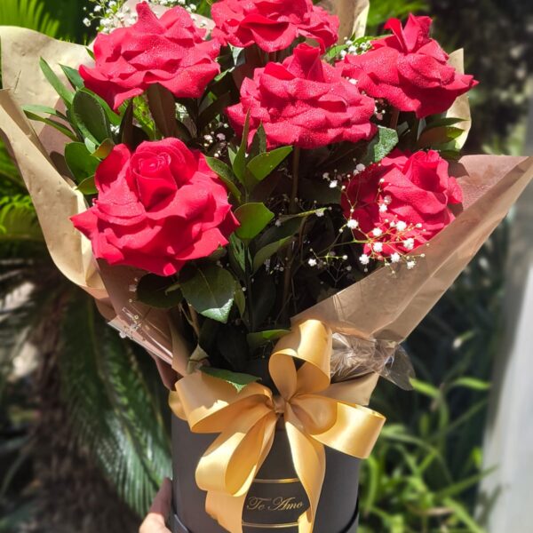 28 - Caixa Exclusiva Florisneia com Arranjo de 6 Colombianas